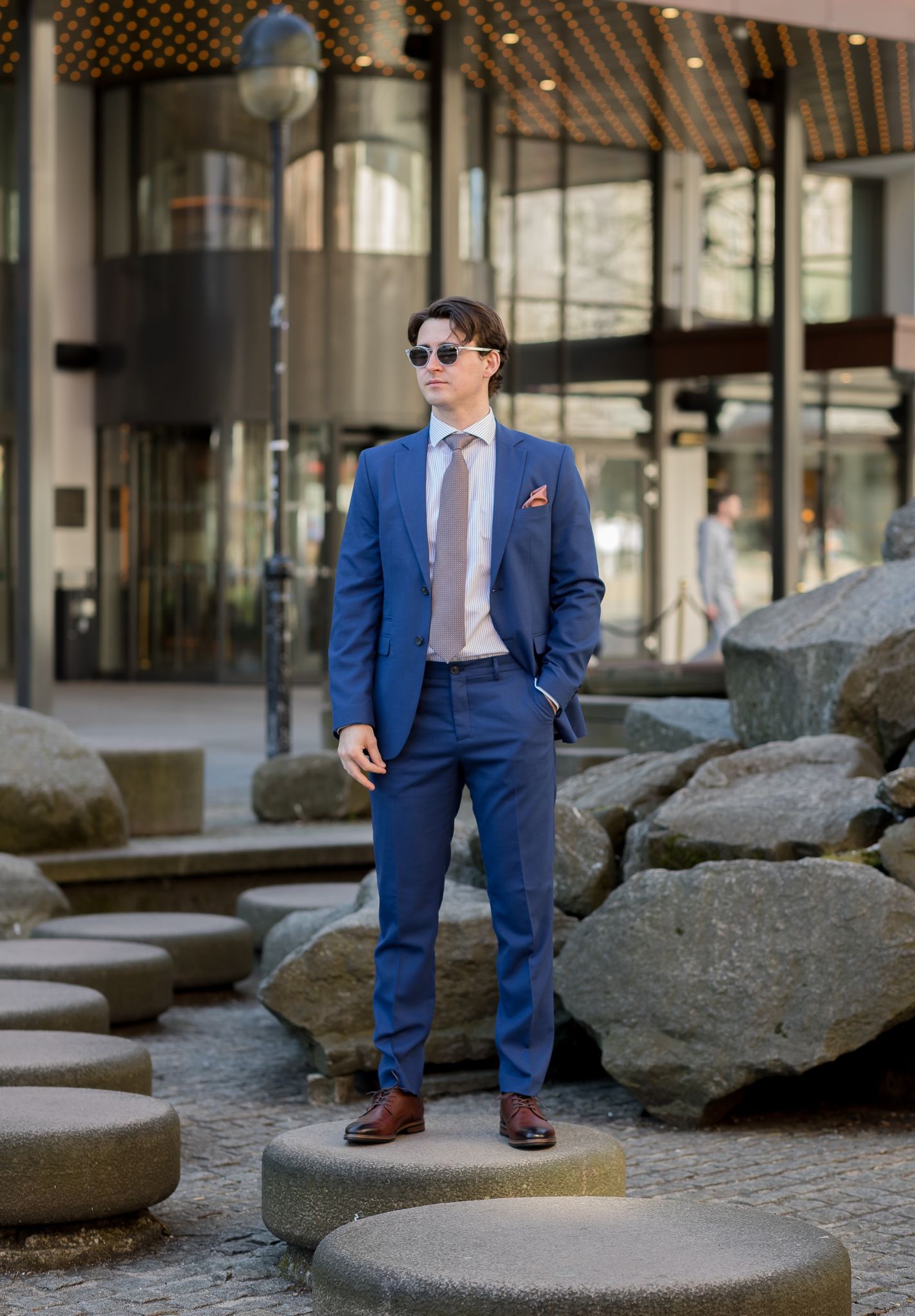 Neil Dressjakke Blazer - Blå/ Blue Depths